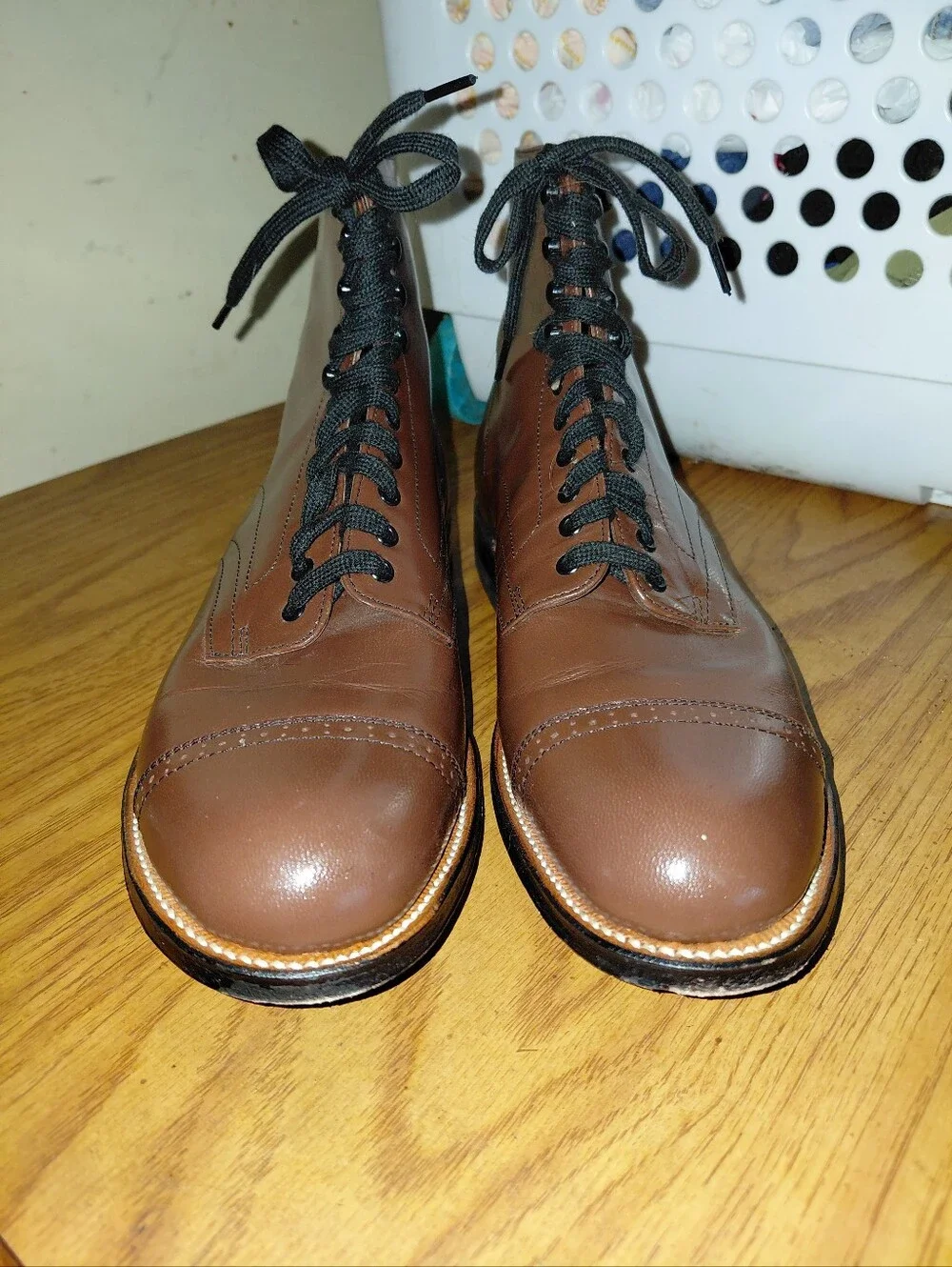 Stacy Adams Size 7 Mens EEUC Brown Leather